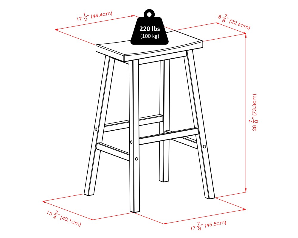 Satori Saddle Seat Bar Stool, Walnut