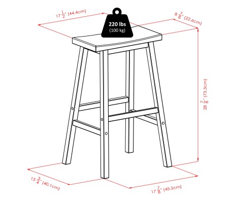 Satori Saddle Seat Bar Stool, Walnut