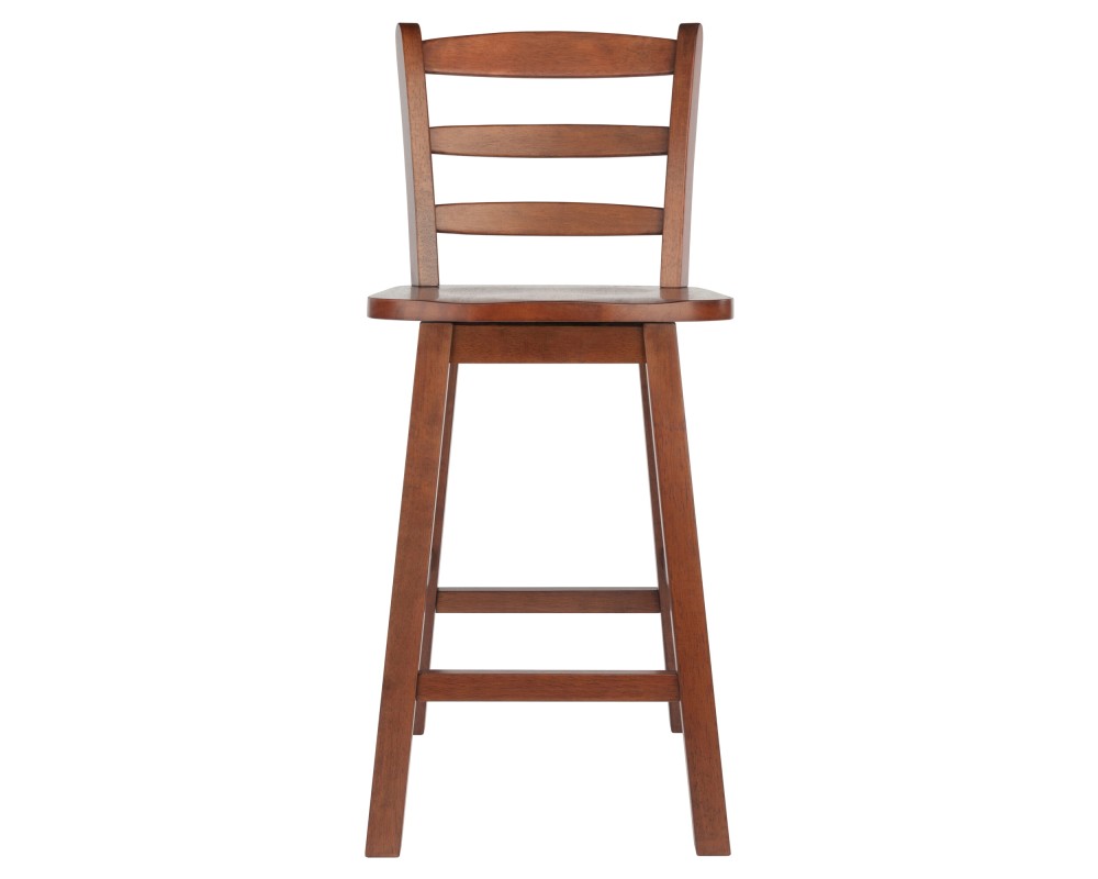 Scalera Ladder Back Swivel Seat Counter Stool, Walnut