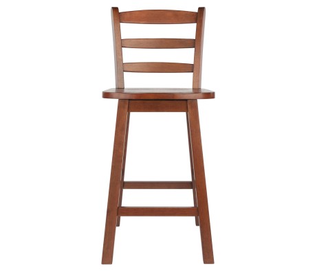 Scalera Ladder Back Swivel Seat Counter Stool, Walnut