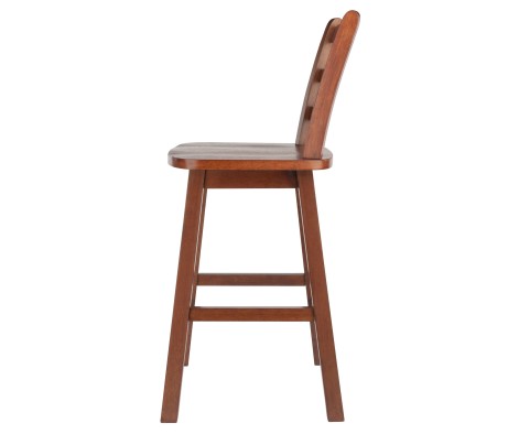 Scalera Ladder Back Swivel Seat Counter Stool, Walnut