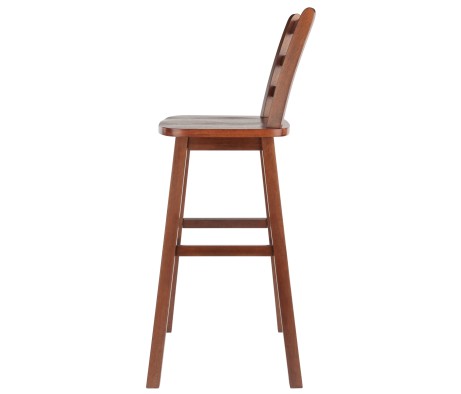 Scalera Ladder Back Swivel Seat Bar Stool, Walnut