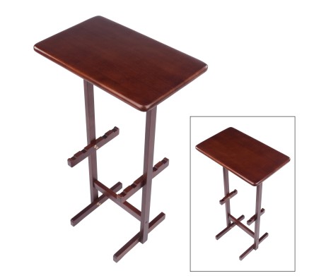 Riley Snack Table Rack, Walnut