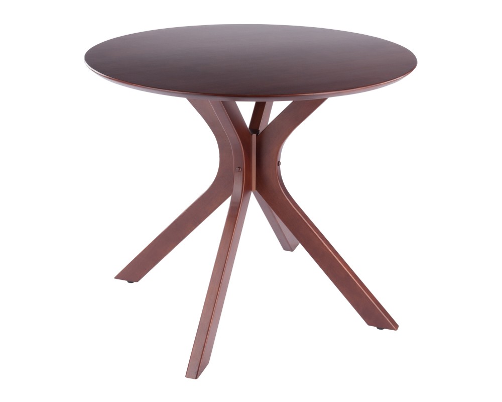 Lexa Dining Table with Splayed Legs, Walnut Finish