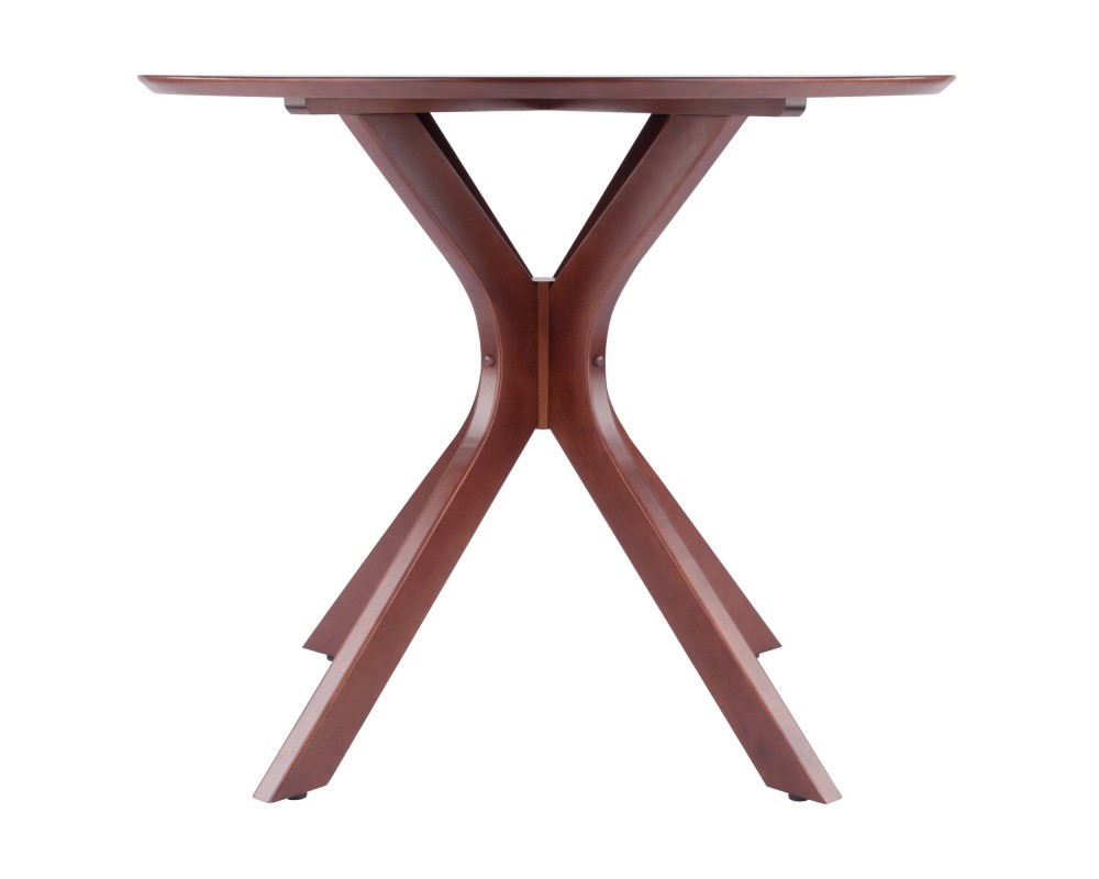 Lexa Dining Table with Splayed Legs, Walnut Finish