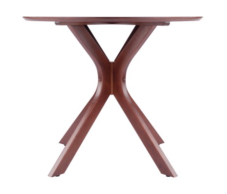 Lexa Dining Table with Splayed Legs, Walnut Finish