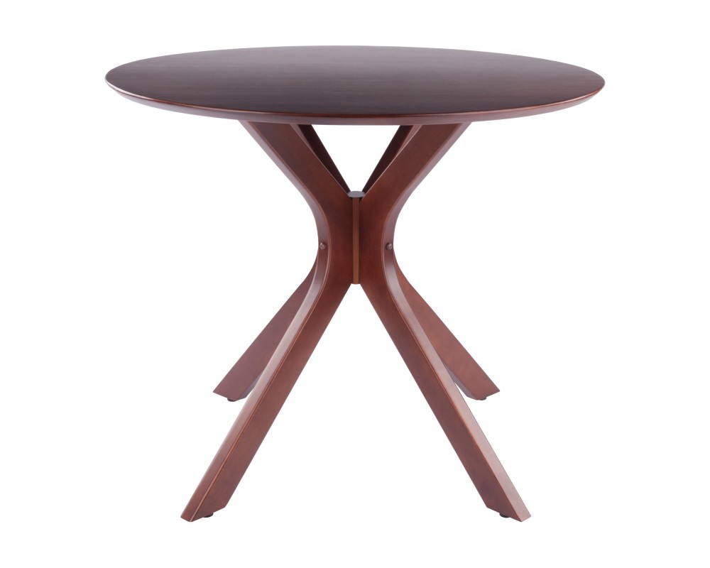 Lexa Dining Table with Splayed Legs, Walnut Finish