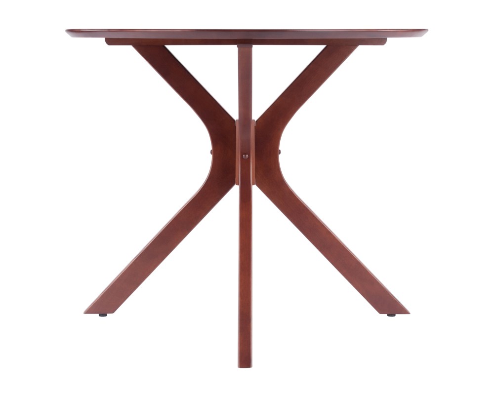 Lexa Dining Table with Splayed Legs, Walnut Finish