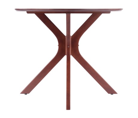 Lexa Dining Table with Splayed Legs, Walnut Finish