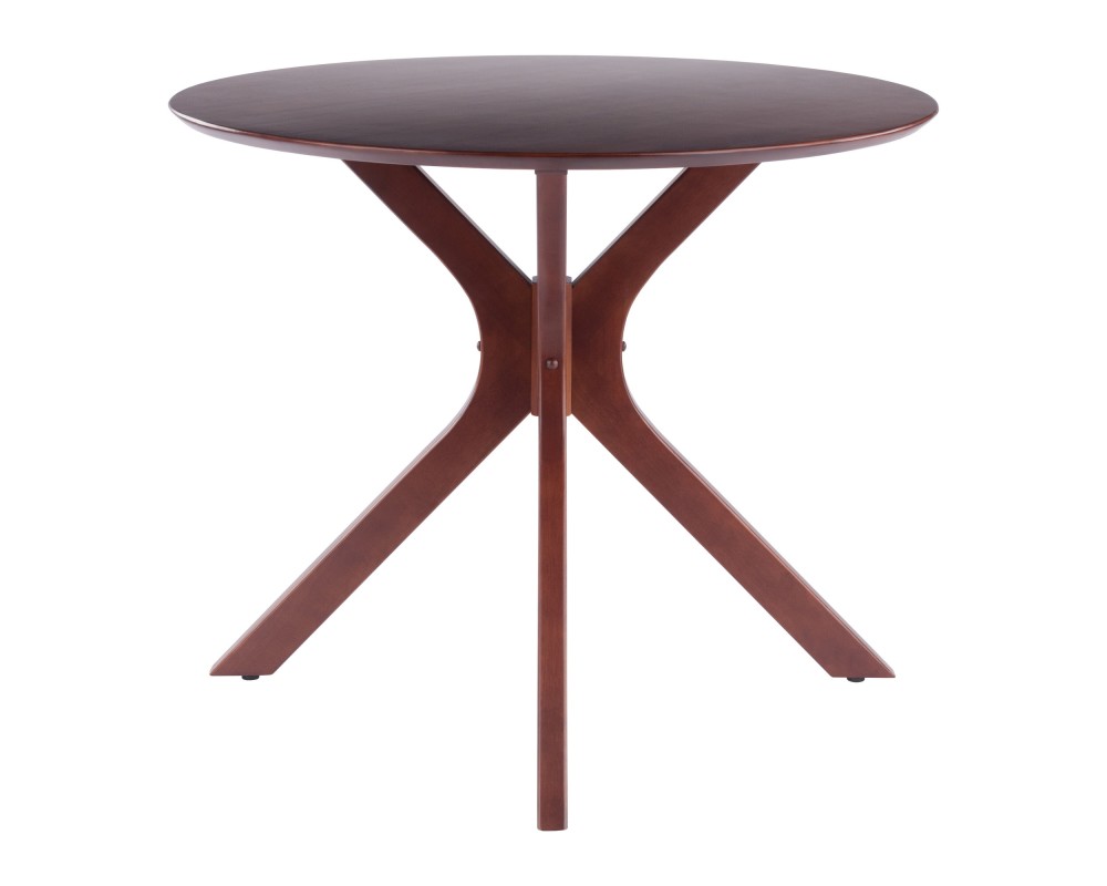 Lexa Dining Table with Splayed Legs, Walnut Finish