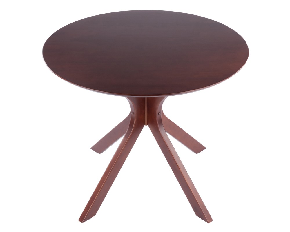 Lexa Dining Table with Splayed Legs, Walnut Finish