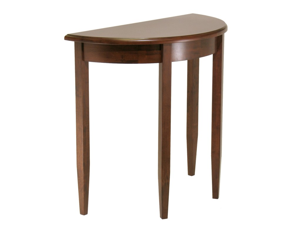Concord Half Moon Console Table, 32' Wide, 30' High, Walnut
