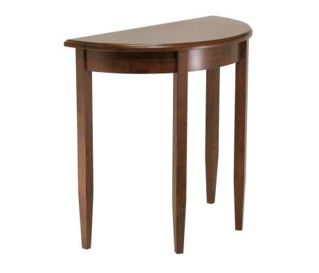Concord Half Moon Console Table, 32' Wide, 30' High, Walnut