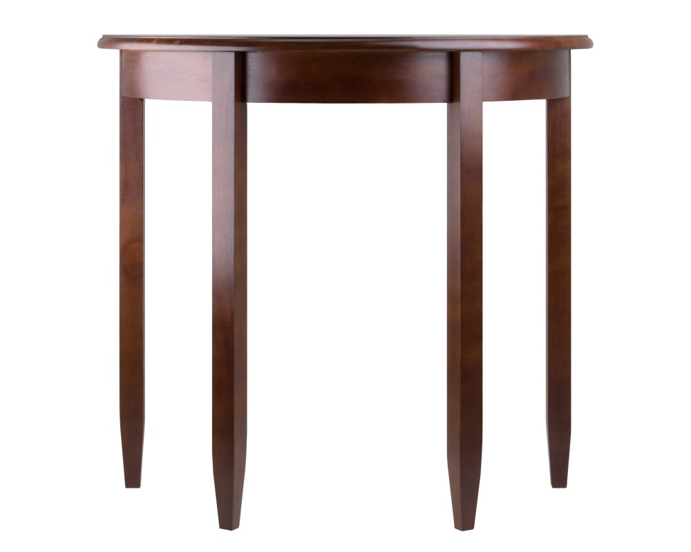 Concord Half Moon Console Table, 32' Wide, 30' High, Walnut
