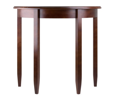 Concord Half Moon Console Table, 32' Wide, 30' High, Walnut