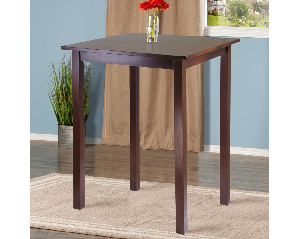 Parkland High Dining Table, 39' High, 34' Wide, Walnut