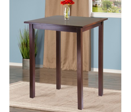 Parkland High Dining Table, 39' High, 34' Wide, Walnut