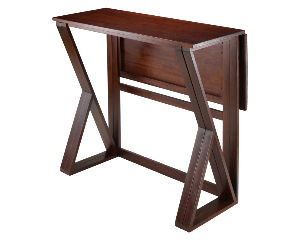 Harrington High Foldable Dining Table, 36' High, 39' Wide, Walnut