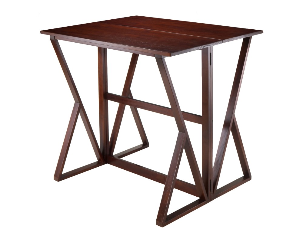 Harrington High Foldable Dining Table, 36' High, 39' Wide, Walnut