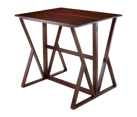Harrington High Foldable Dining Table, 36' High, 39' Wide, Walnut