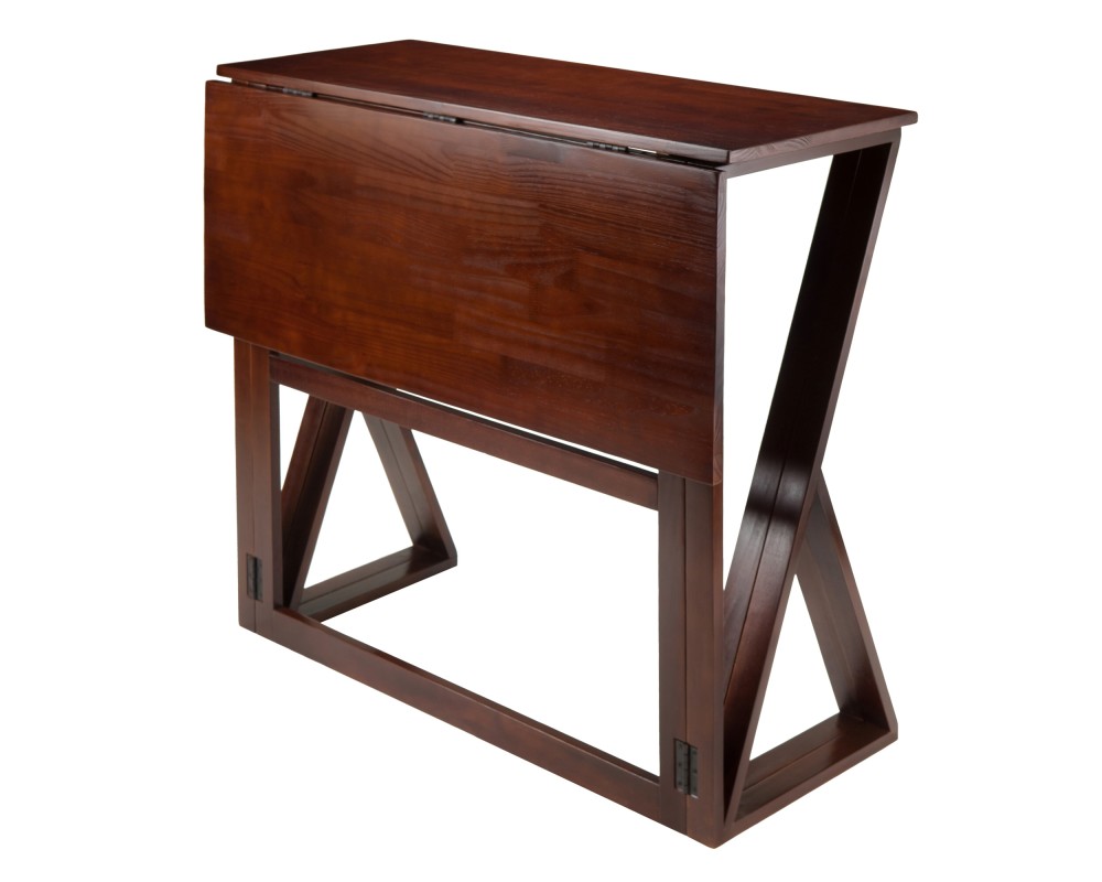 Harrington High Foldable Dining Table, 36' High, 39' Wide, Walnut