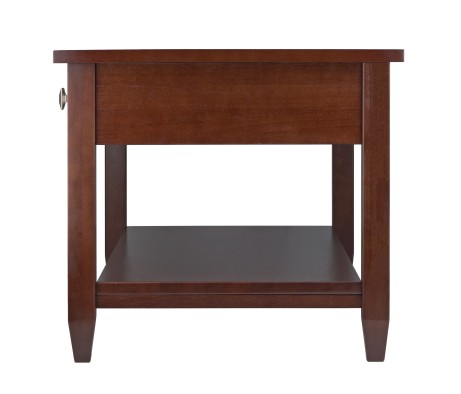 Richmond Coffee Table with Drawer, 40' Wide, 18' High, Walnut