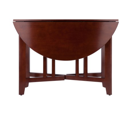 Alamo Foldable Round Dining Table, 42' Wide, 30' High, Walnut