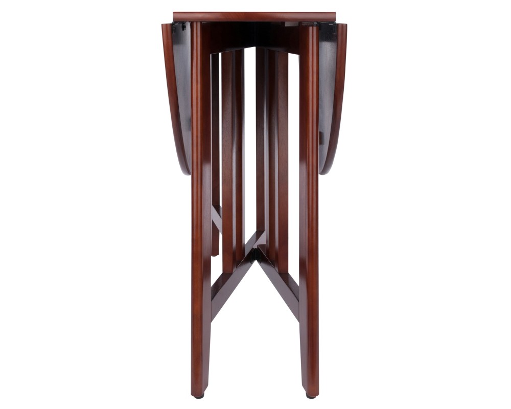Alamo Foldable Round Dining Table, 42' Wide, 30' High, Walnut