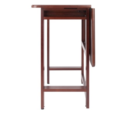 Taylor Drop Leaf Table with Wide Drawer, for Dining Room, 29', Walnut