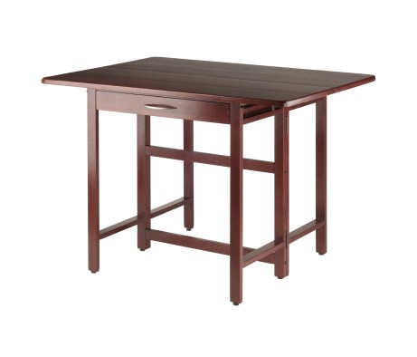 Taylor Drop Leaf Table with Wide Drawer, for Dining Room, 29', Walnut