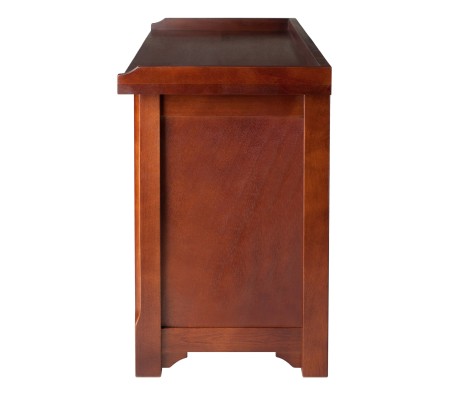 Verona 4-Pc Storage Bench with 3 Foldable Fabric Baskets, Walnut and Black