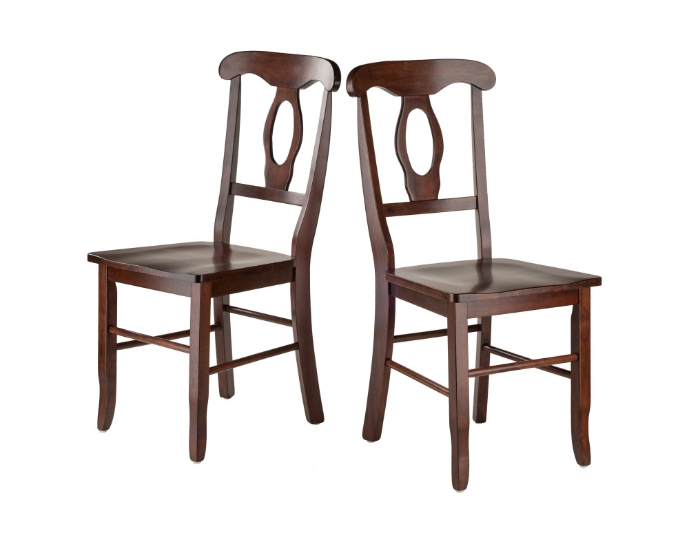Renaissance 2-Pc Keyhole-Back Chair Set, 17' Wide, Walnut