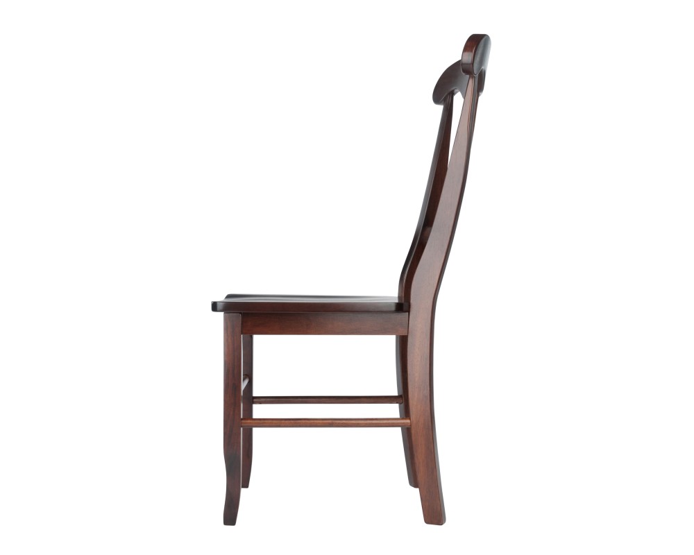 Renaissance 2-Pc Keyhole-Back Chair Set, 17' Wide, Walnut