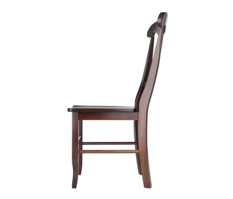 Renaissance 2-Pc Keyhole-Back Chair Set, 17' Wide, Walnut