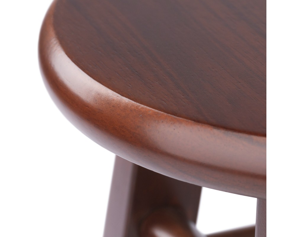 Element 2-Pc Square Legs Dining Stool Set, Walnut Finish