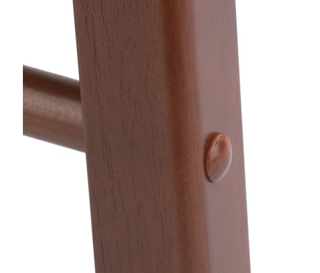 Element 2-Pc Square Legs Dining Stool Set, Walnut Finish