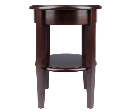 Concord Round End Table, 17' Wide, 22' High, Walnut