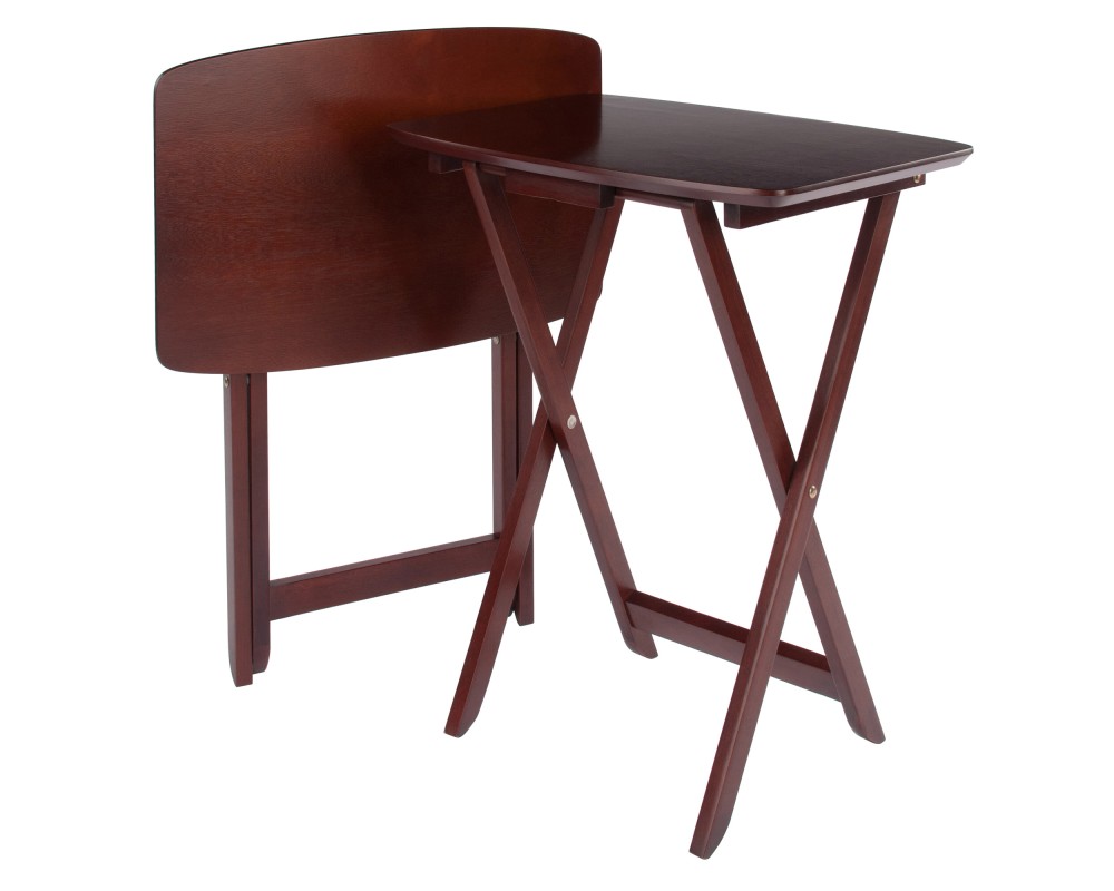 Darlene 2-Pc Snack Tables, 25' High, 21' Wide, Walnut