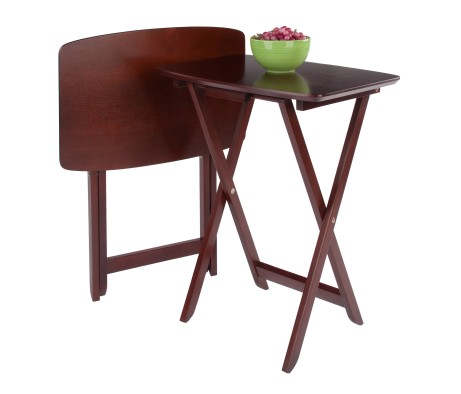 Darlene 2-Pc Snack Tables, 25' High, 21' Wide, Walnut
