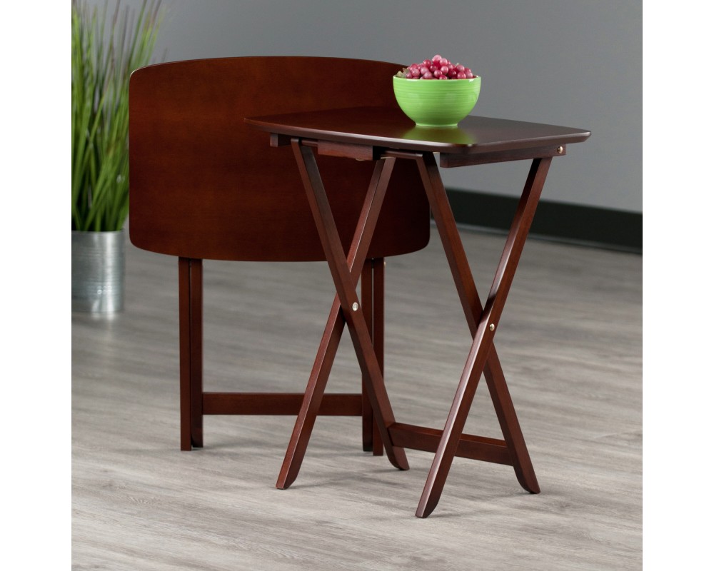 Darlene 2-Pc Snack Tables, 25' High, 21' Wide, Walnut