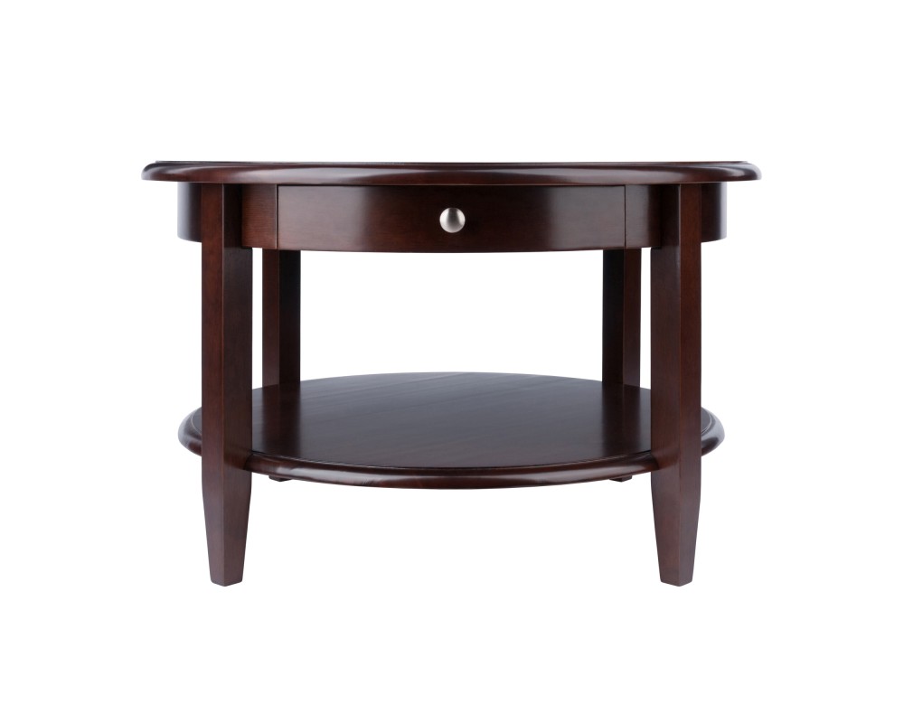 Concord Round Coffee Table, 18' High, 30' Wide, Walnut