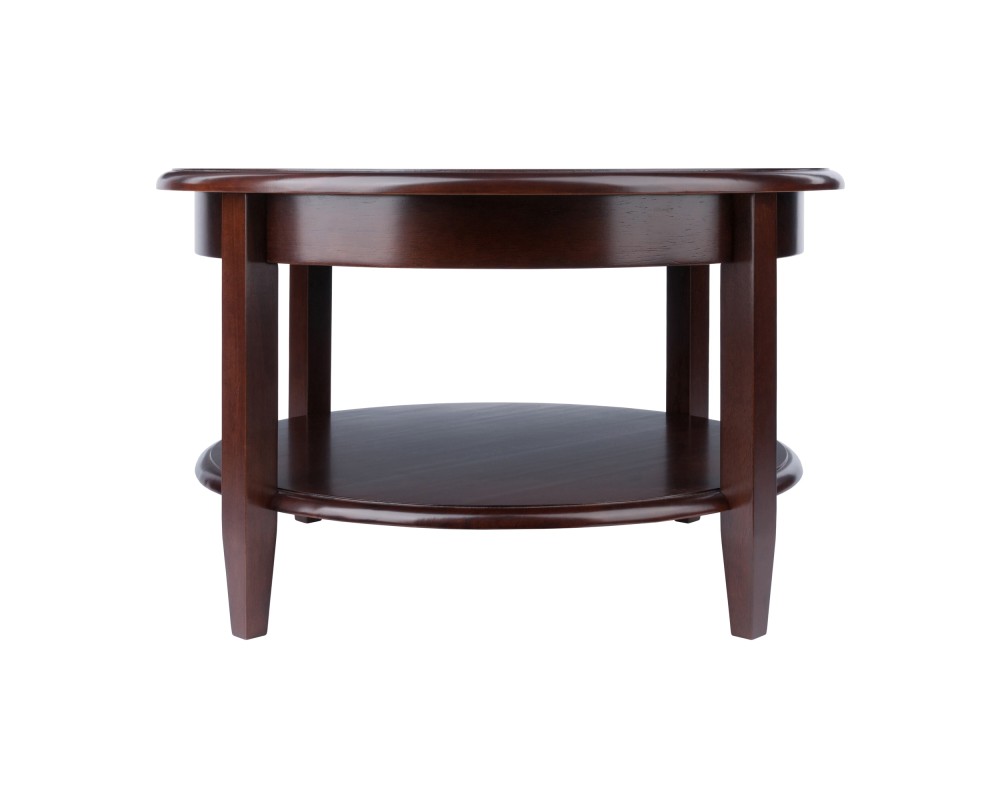 Concord Round Coffee Table, 18' High, 30' Wide, Walnut