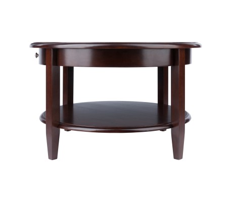 Concord Round Coffee Table, 18' High, 30' Wide, Walnut