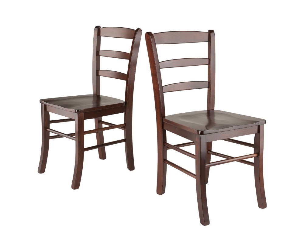 Benjamin 2-Pc Ladder-Back Chair Set, Walnut