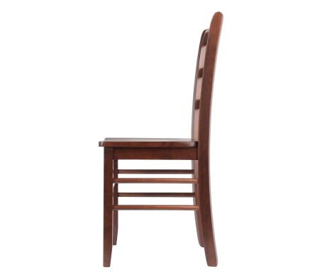 Benjamin 2-Pc Ladder-Back Chair Set, Walnut