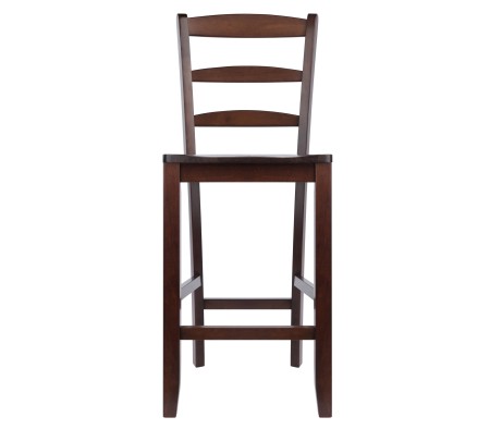 Benjamin 2-Pc Ladder-Back Counter Stool Set, Walnut