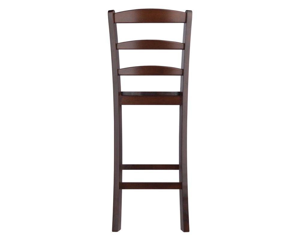 Benjamin 2-Pc Ladder-Back Counter Stool Set, Walnut