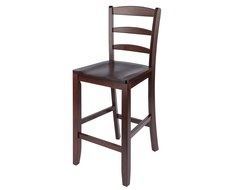 Benjamin 2-Pc Ladder-Back Counter Stool Set, Walnut