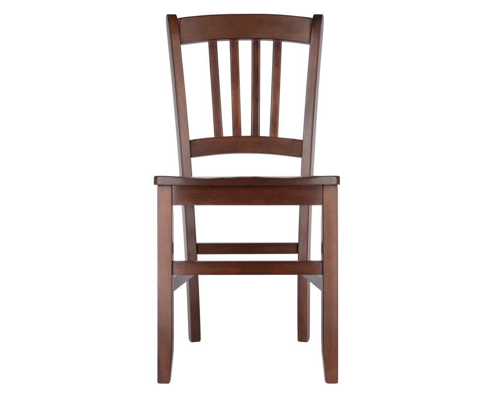 Madison 2-Pc Slat-Back Chair Set, Walnut Finish