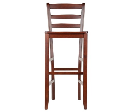Benjamin 2-Pc Ladder-Back Bar Stool Set, Walnut
